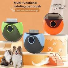 1 pieza Cepillo de aseo para mascotas 3 en 1, herramienta portátil para desenredar el pelo de gatos/perros, apta para mascotas de pelo largo y corto, cepillo de limpieza y masaje, artículo esencial para mascotas