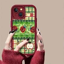 Ladybug Mobile Phone Case, Designed With Quirky Eyes And Playful Antennae, Suitable For IPhone 16, 15, 14, 13, 12 And 11 Pro Models, Made Of TPU Material, And Provides Shockproof Protection. Perfect For Family, Friends, Children, Birthdays, Spring, Holidays, Boyfriends, Girlfriends, And Valentine's Day Gifts. - 白色 - 查看 5