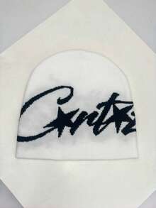 Handmade Punk Rock Motorcycle Riding Personalized Balaclava Knit Hat, Unisex Streetwear Hip Hop Hat For All Seasons, Glow-In-The-Dark Skeleton Finger Knit Hat For Halloween, Autumn/Winter, Unisex Street Hip Hop Personalized Warm Ear Protection Cold-Proof Hat