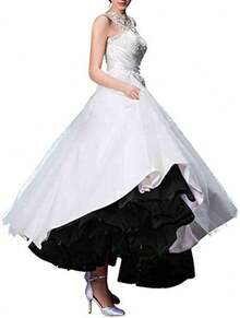 Plus Size Ankle Length Petticoat Crinoline Underskirt For Weddings - 白色 - 查看 8