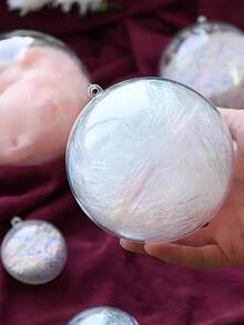 26pcs Assorted Size Transparent Balls, 10pcs Acrylic Clear Decorative Balls, 5pcs 3cm/4cm Plastic Fillable Ornament Balls, Extra Large Transparent Plastic Fillable Christmas Decor & Modern Trinket Storage, Suitable For DIY Crafts, Christmas, Holidays, Weddings, Parties, Home Decor, Mother's Day, Father's Day, Back To School ( Packaging) - Clear - View 6