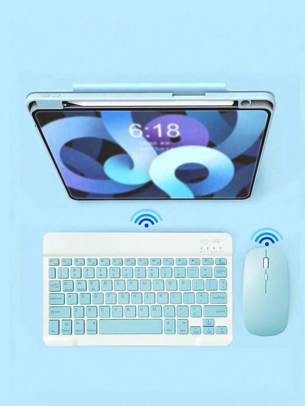 AKKHOO Wireless Keyboard & Mouse Combo Compatible With iPad
