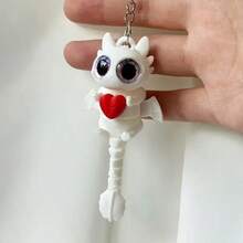 How to Train Your Dragon 1/2 Stücke 3D gedruckter Schlüsselanhänger Drache süßer Anhänger Schlüsselanhänger Paar schwarz-weiße Version; Tasche Anhänger, unisex Party Geschenk, lustiges Design, zarte Textur, handgefertigt, exquisites Geschenk, Schlüsselanhänger Nacht Bremse Zahnlos süß kreativ Paar Schultasche Anhänger, Auto Dekoration Anhänger, schwarz-weiß dekorativer Cartoon Tasche Anhänger, Schulanfang Saison Geschenk, Geburtstag, Halloween, Weihnachtsgeschenk