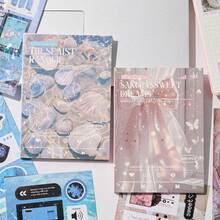 1 pezzo Libro di adesivi in stile minimalista, adesivi sagomati estetici Ins per scrapbooking, decorazione di custodie per telefono, forniture per artigianato