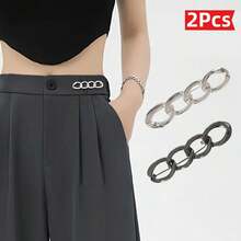 1pc/2pcs/3pcs Versatile Detachable Waist Cincher Buckle, Fashionable Metal Adjustable Waist Reducer For Pants, Jeans, Coats, Dresses - No Sewing Required, Prevents Wardrobe Malfunction