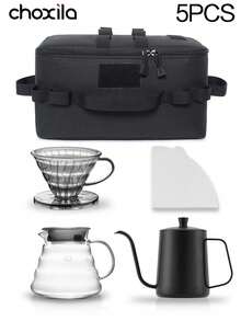 choxila 5/7/15pcs Coffee Tools Set, Includes Coffee Bags, V02 Coffee Maker, Pour Over Coffee Set, Drip Coffee Set, V02 Drip Coffee Kit.