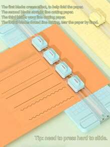 1 pezzo Taglierina a rullo 4 in 1, taglierina per carta, taglierina per foto da ufficio, forbici da taglio, adatta per studenti, taglio di foto, documenti, lavori manuali, materiali scolastici