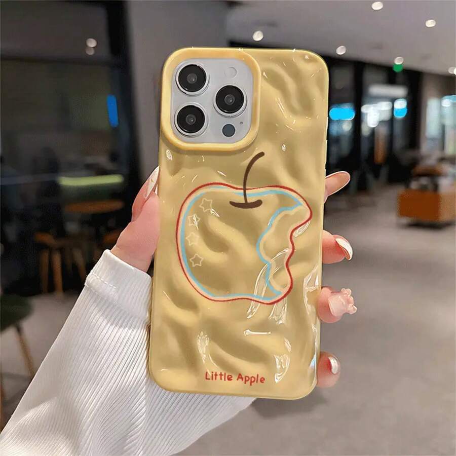 Funda impresa compatible con phone 17, 16, 15 Pro Max, 14, 14 Plus, 13 Pro, 12 Pro y 11 Pro. Detalles exquisitos, estética adorable, materiales de primera calidad, textura suave con diseño de meteorito. Ideal para uso diario. - Amarillo - Ver 1