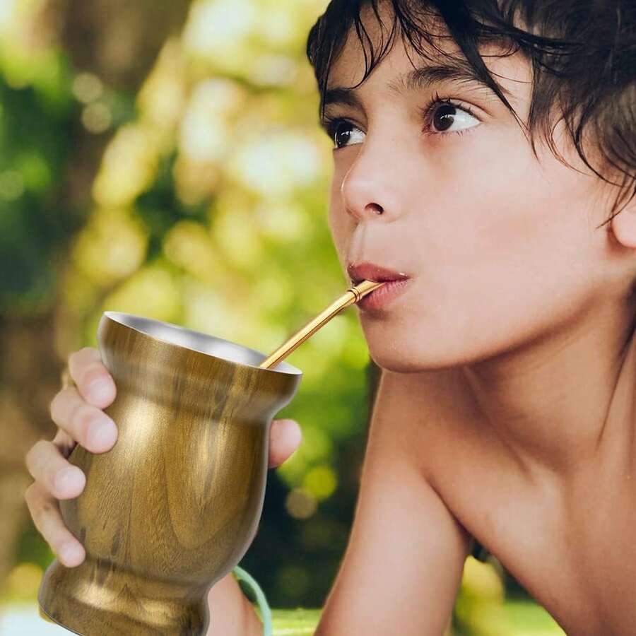 Bombilla Yerba Mate Straws, 3 Pack Reusable Colorful Tea Coffee Cocktail Stainless Steel Bent Smooth Flow Drinking Stir Filter Spoon Straws With Cleaning Brush By ,12893520 - Black - View 1