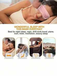 1pc Double-Sided Silk-Like Eye Mask, Breathable Blackout Sleep Mask For Travel, Rest, Office Nap, Airplane