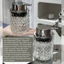 Euuztu Foaming Hand Soap Dispenser, Glass Foam Soap Dispenser Or Lotion Dispenser Kitchen & Bathroom Refillable Glass Soap Dispenser With Large Silver Pump-1 Pack - màu xanh lá - Xem 4