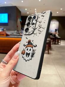 1pc Creative Ghost, Pumpkin, Bat Graphic Painted Glossy Black TPU Material Phone Case With Eye Design, Shockproof, Suitable As Gift For Boyfriend/Girlfriend, Compatible With Apple, OPPO, Vivo And Other Android Phones - Multicolor - View 6