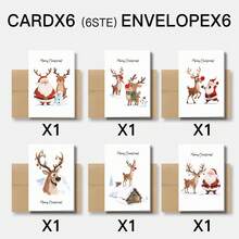 24pcs Holiday Christmas Greeting Cards With Envelopes - Various Santa Claus, Reindeer And Snowman Designs - Thanksgiving Cards, Suitable For Christmas And New Year 2025 - Paper Material