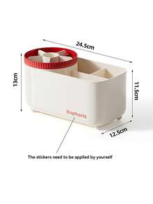 360° Rotating Makeup Organizer - Featuring A Smooth Surface, Durable Plastic, And Space-Saving Design, Suitable For Brushes, Lipsticks, Skincare, Stationery, And Makeup Brushes - Multicolor - View 11