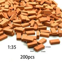 100/200 1:16 1:35 Model Bricks, Mini Bricks DIY Mini Building, House Building, Adult Building Model - Multicolor - View 6