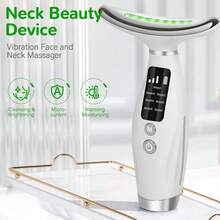 RAF 7-In-1 LED Electronic Facial Massager, 3 Modes 7 Lighting Positions For Facial & Neck Care, Rechargeable 400mAh Battery, Vibration & Heating Massage, Skin Care Beauty Device, Ideal Gift For Women