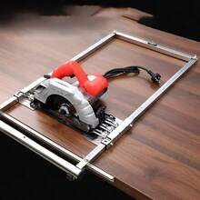 1 buc. Ghidaj de margine pentru ferăstrău circular de precizie pentru prelucrarea lemnului - Șină de ghidare metalică reglabilă cu mecanism de prindere, cadru metalic robust pentru proiecte profesionale și DIY, tăieturi drepte și curate pe panouri de lemn, design, mecanism fiabil, unealtă de atelier, structură robustă, unealtă rezistentă, îmbunătățiri locuinței - Multicolor - Vizualizare 1