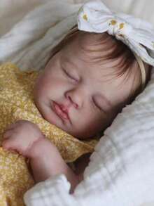 50cm realistisch schlafendes Reborn Baby Puppe mit 3D-bemalter Haut und sichtbaren Adern (Stoffkörper, Vinyl-Gliedmaßen) 20 Zoll Neugeborenes Baby Mädchen Kunstspielzeug lebensecht Kinder Geburtstagsgeschenk