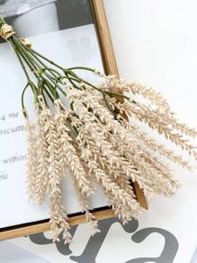 6/18 pièces Plantes artificielles, fleurs en paille de blé, tiges de fleurs en paille de blé, fleurs en paille de blé, fleurs d'herbe en plastique pour la décoration de la maison, plantes artificielles DIY pour la décoration d'automne et de Thanksgiving, bouquet de plantes vertes pour la décoration de Noël, herbe en plastique pour la décoration de Noël, branches de feuilles d'automne en bois simulé rembourrées, feuilles de lavande simulées, épis de blé simulés