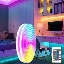 1 件霓虹 RGB LED 灯带柔性硅胶霓虹灯多色变幻 - USB 供电带遥控器适用于卧室、客厅、厨房和圣诞主题装饰、Luz LED、LED 灯、墙壁装饰灯、电视背景装饰、节日装饰、万圣节、圣诞节 - RGB多色光 - 查看 4