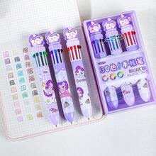 MOKA 10 Color Ballpoint Pen, Cartoon Style, Cute Highly Attractive For Primary School Students, 1pc Multifunction Colored Pen, Blue, Black, Red Marking Pen For Note Taking Back To School