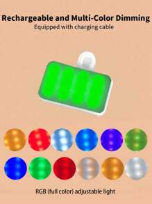 Luz LED compacta portátil con clip para fotografía de acción - 3 modos de iluminación, brillo y ángulo ajustables, interfaz USB, adecuada para computadora portátil/teléfono móvil/tableta/videollamada/maquillaje, apta para selfies y transmisión en vivo, luz portátil