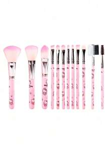 Sanrio 1pc/2pcs/4pcs/12pcs Hello Kitty Pink Girl Series Makeup Brush Set, KT Puff, Folding Double-Way Mirror, Handheld Mirror, Makeup Brush, Washing Hair Band, Bang Clip, Air Cushion Comb, Suitable For Beach Vacation, Camping Trip, Backpacking Europe, Holiday Gift Guide, Can Be Used As Mother's Day And Graduation Season Gifts