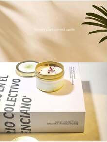 6 Gift Boxes Containing Large Bean Wax Dried Flower Scented Candles, Wedding Souvenirs, Birthday Gifts, Fragrant Floral Scented Candles