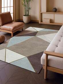 1pc Luxurious Style Indoor Decorative Carpet, Faux Wool Material Indoor Rug, Living Room Carpet, Sofa Carpet, Bedroom Carpet, Bedside Anti-Slip Mat, Dining Room & Kitchen Carpet, Office Chair Pad, Entryway Doormat, Outdoor Picnic Mat, Outdoor Camping Blanket - Multicolor-1 - View 3