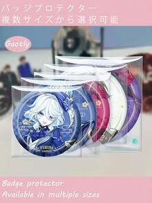 50 piezas de estuches protectores de acrílico transparente premium - Cubiertas anti-caída y anti-oxidación engrosadas perfectas para decoración de insignias, almacenamiento de granos, eventos de cosplay, coleccionistas de ACG y accesorios periféricos de anime para mejorar tu colección y proteger tus objetos de valor