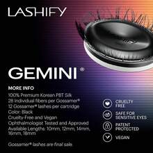 Lashify Gemini 12mm Gossamer Lashes In Black, Easy DIY False Lashes For A Voluminous, Wispy And Playful Look - 黑色 - 查看 6