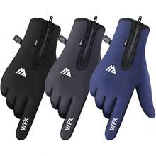 WESTWOOD FOX Guantes de invierno para pantalla táctil, antideslizantes, cálidos, resistentes al viento, térmicos, para hombres y mujeres, conducir - Gris - Ver 4