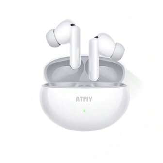 Fones de ouvido esportivos Bluetooth ATFLY J10 ANC, Bluetooth 5.3, com cancelamento de ruído, bateria com duração de 24 horas