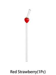 1/2/4 件/1/2 套可重复使用玻璃吸管，配有柠檬/樱桃/红草莓/粉红草莓水果饰物，适用于水杯，可爱弯曲透明吸管，配有清洁刷，适用于冷饮、奶茶、咖啡、果汁、冰沙、厨房、餐厅、鸡尾酒会、返校、送给女朋友/男朋友、父母、朋友的礼物、节日用品、万圣节、感恩节、圣诞节。 - 款式1 - 查看 15