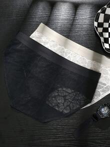 5pcs Men's Mesh Sexy Breathable Briefs