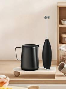 Electric Milk Frother, Powerful Handheld Milk Frother, Mini Milk Frother, Coffee Stirrer, Stainless Steel Drink Mixer, Suitable For Coffee, Latte, Cappuccino, Matcha, Hot Chocolate, Portable Milk Frother, Cordless Electric Mixer Mini Coffee Machine - Multicolor - View 3