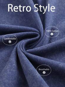 3 Pack Men's Vintage Washed Oversized Cotton T Shirts Loose Fit Short Sleeve Casual Streetwear Unisex Tops - 黑色+灰色+藍色 - 查看 4