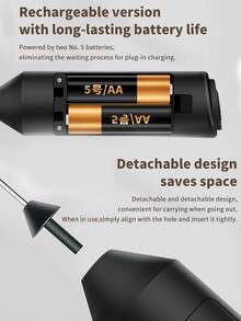 Electric Milk Frother, Powerful Handheld Milk Frother, Mini Milk Frother, Coffee Stirrer, Stainless Steel Drink Mixer, Suitable For Coffee, Latte, Cappuccino, Matcha, Hot Chocolate, Portable Milk Frother, Cordless Electric Milk Frother Mini Coffee Maker - Multicolor - View 4