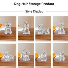 1pc Pet Breed Design Pet Hair Storage Keychain - Cute Sitting Dog Design With Chain Connection - Suitable For Dog Owners - Keychain Souvenir, Pet Hair Storage And Protection Souvenir, Can Be Placed On Keys, Bags Or Outing Items - Perfect Memorial Gift For Dog Lovers