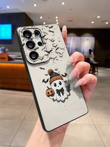 1pc Creative Ghost, Pumpkin, Bat Graphic Painted Glossy Black TPU Material Phone Case With Eye Design, Shockproof, Suitable As Gift For Boyfriend/Girlfriend, Compatible With Apple, OPPO, Vivo And Other Android Phones - Multicolor - View 7