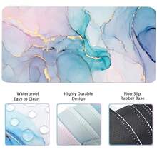 Large Keyboard Mouse Pad Set, Extended Mouse Pad+Keyboard Wrist Rest Support, Memory Foam Ergonomic Easy Typing, 4Pcs (35.4*15.9 In) Desk Pad Set For Home Office Study Game - Colorful-671326 - BlueMarble - View 3
