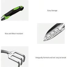 DHNWBAYD Gardening Hand Tool Set 3 Pack -Heavy Duty Gardening Kit With Non-Slip Soft Ergonomic Handle, Great Garden Gift For Women Men[Stainless Steel] - 預設 - 查看 2