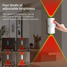 Rechargeable Battery Operated Motion Sensor Light ,Magnetic Dimmable RGB Night Light ,Wireless Wall Sconces For Bedroom,Stairs