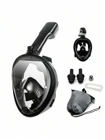 1pc/2pcs Snorkeling Three-Part Dive Mask For Adults - Fully Dry-Type Respiratory Tube Anti-Fog Free Breathing Double Tube Submarine Face Mask. Fully Covers The Field Of Vision, Providing You With The Best Diving Experience. Suitable For Diving Activities, Daily Swimming Pools, Rafting Equipment, Diving Waterproof Phone Cases, Phone Waterproof Bags, Sealed Bags, Swimming Riders, Food Delivery, And Touchscreen.