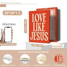 1 件“像耶稣一样去爱”壁画时尚基督教印刷帆布画 LDS 基督教名言海报简约圣经诗句装饰适用于卧室、客厅或办公室装饰礼物送给她无框或带框、海报、墙壁艺术、房间装饰用品、现代、名言（可选框架） - 彩色 - 查看 15