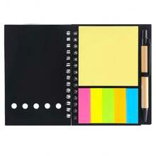 1 Piece Pocket Notebook 70 Sheets With Sticky Notes And Pen Included - Black - View 1