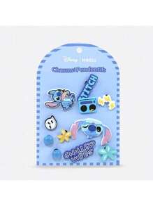 迪士尼史迪奇系列食物洞穴配件，DIY卡通可爱史迪奇鞋/靴子吊坠可拆卸孔鞋饰，礼物