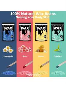 Hard Wax Beads 100G/300 Painless Wax Beans With 5 Applicators Wax Beads Hair Removal For Body Face Bikini Sexy And Hot - Nhiều màu - Xem 4