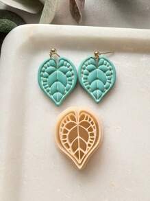 1/2/10件装波西米亚热带树叶粘土切割器，用于珠宝制作，夏季耳环粘土工具，海滩度假树叶吊坠粘土切割器，用于DIY吊坠、项链、手链 - Clay Cutter - 查看 15