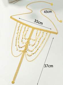 Herseygold 1pc Gold-Plated Headband, /Arabic Style Bridal Headpiece, Luxury Jewelry Gift For Women, Bride To Be, Hair Accessories For Women - Gold - View 4